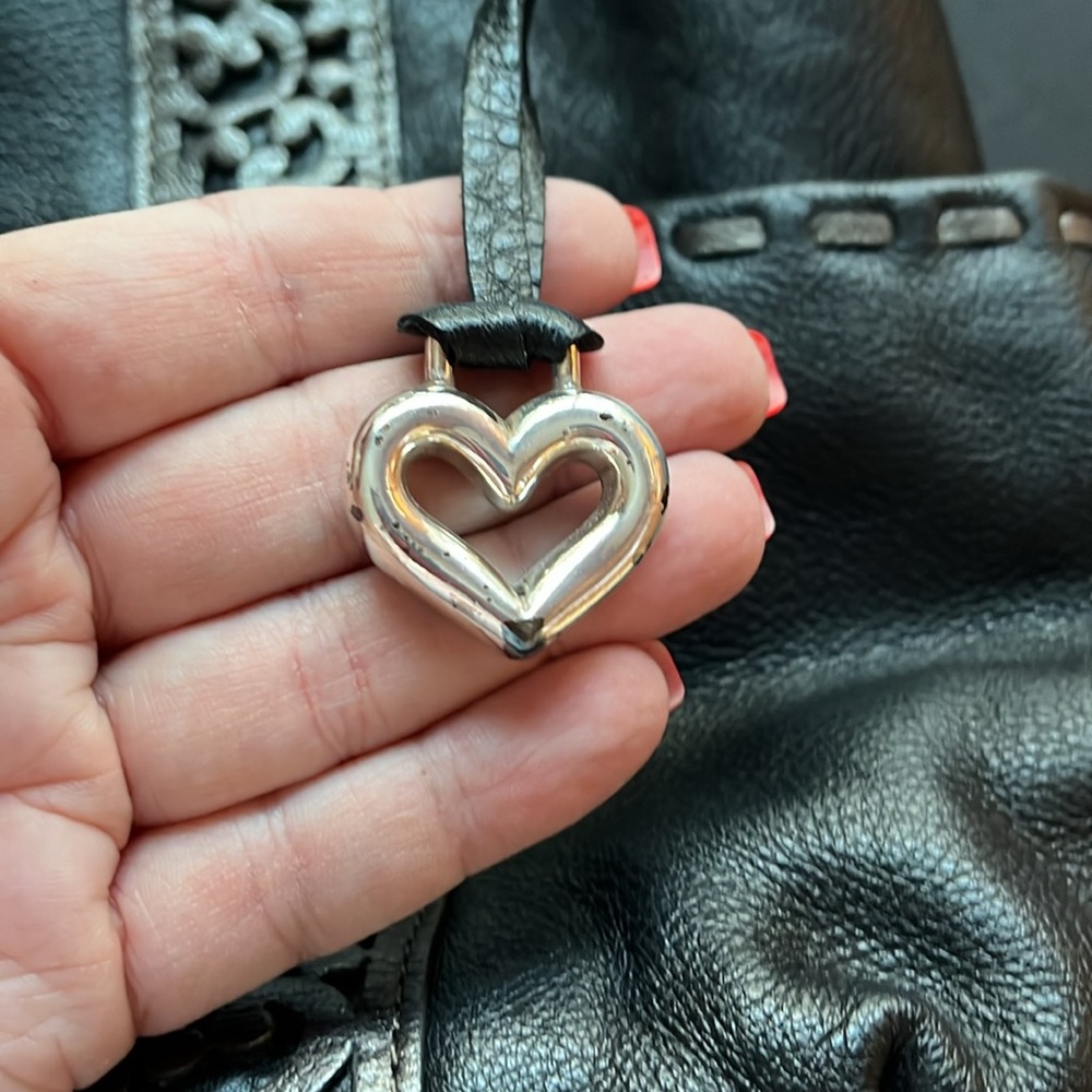 BRIGHTON Black Leather Shoulder Bag - Picture 4 of 10